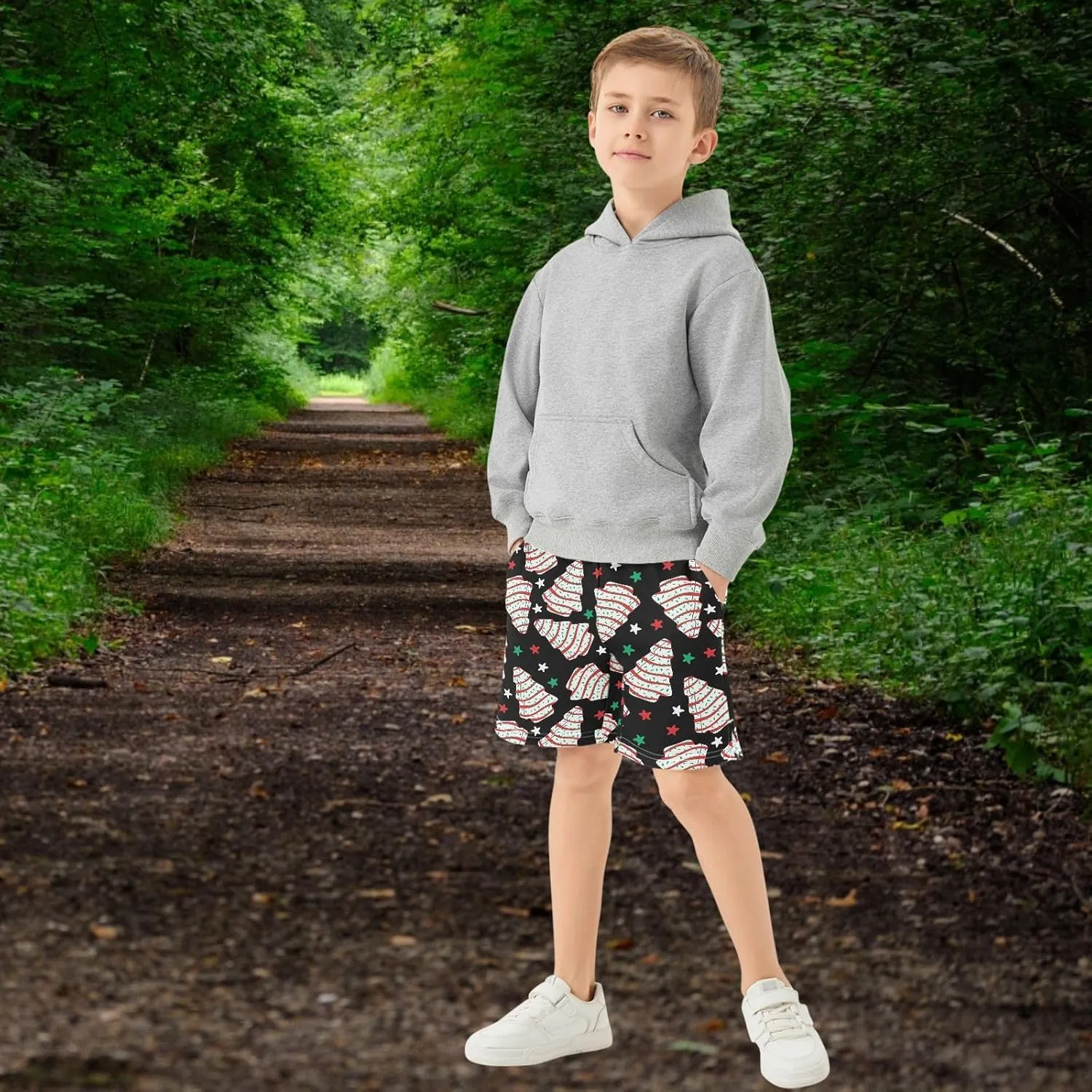 Boys Athletic Shorts Size 7-15 Boys' Casual Shorts with Pockets Elastic Waist Summer Kids Bottom for Sports Homewear
