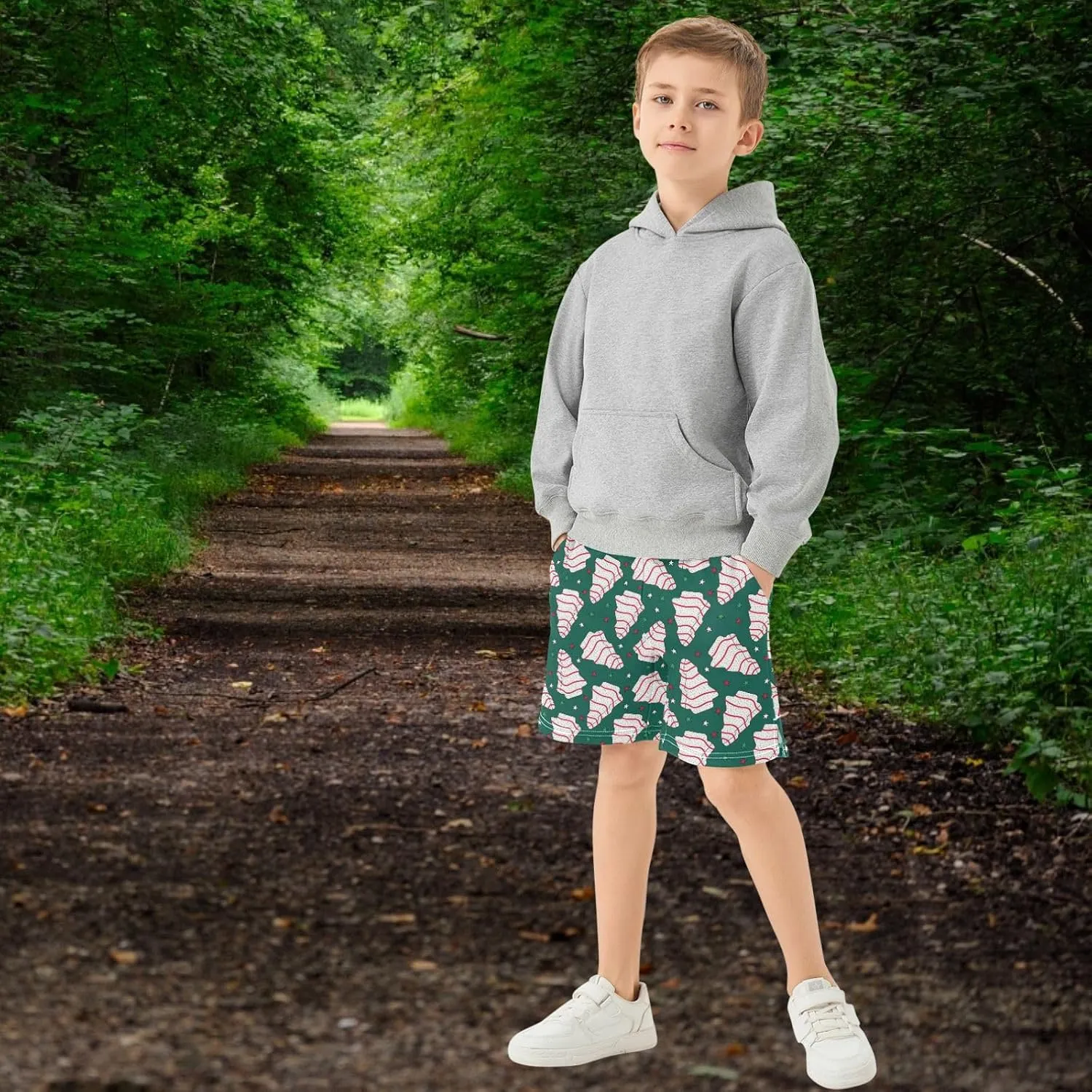 Boys Athletic Shorts Size 7-15 Boys' Casual Shorts with Pockets Elastic Waist Summer Kids Bottom for Sports Homewear