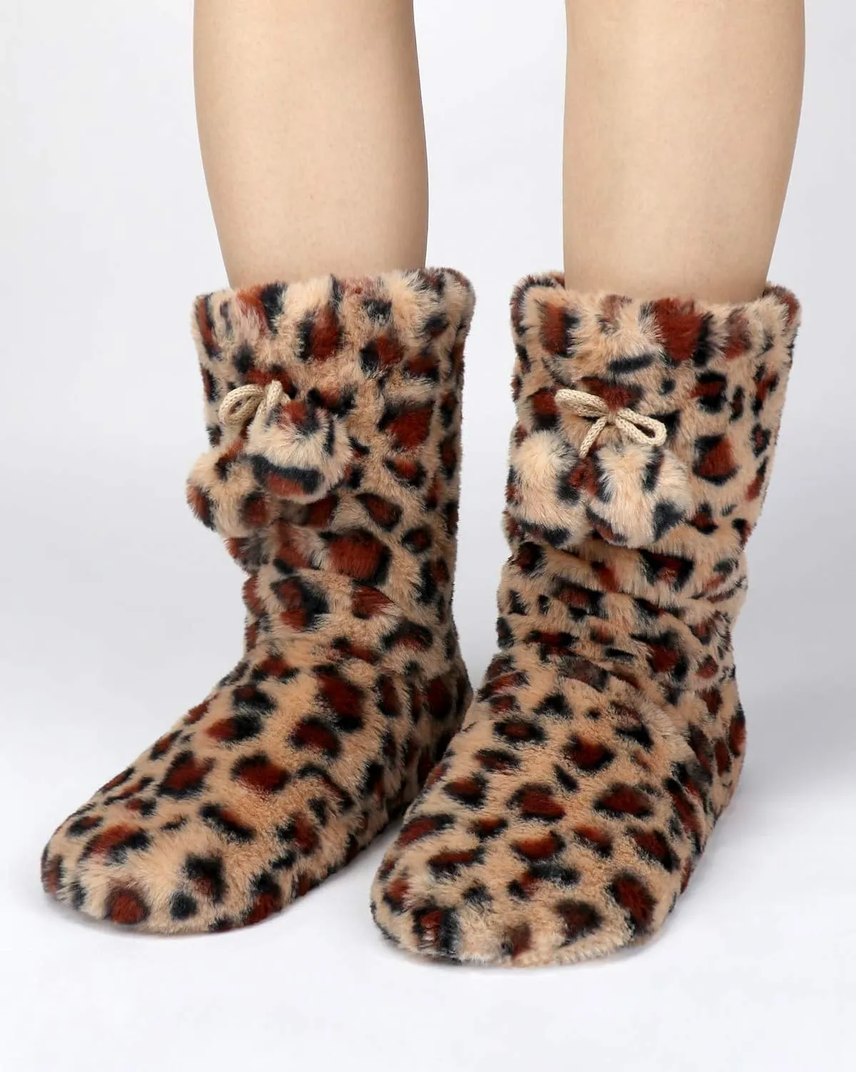 DICUIRD Slipper Socks with Grippers for Women,Winter Cozy&Comfy Boot Slippers for Women