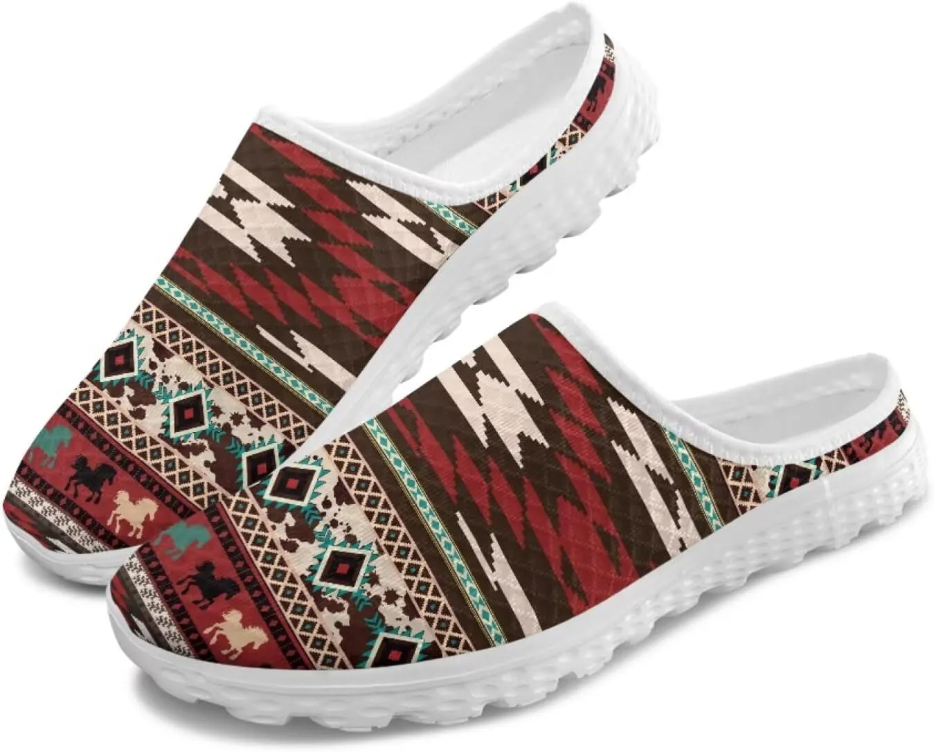 Howilath Mule Tennis Shoes for Women Slip on Flat Mules Comfortable Backless Shoes Low-Top Mesh Walking Sneakers for Ladies