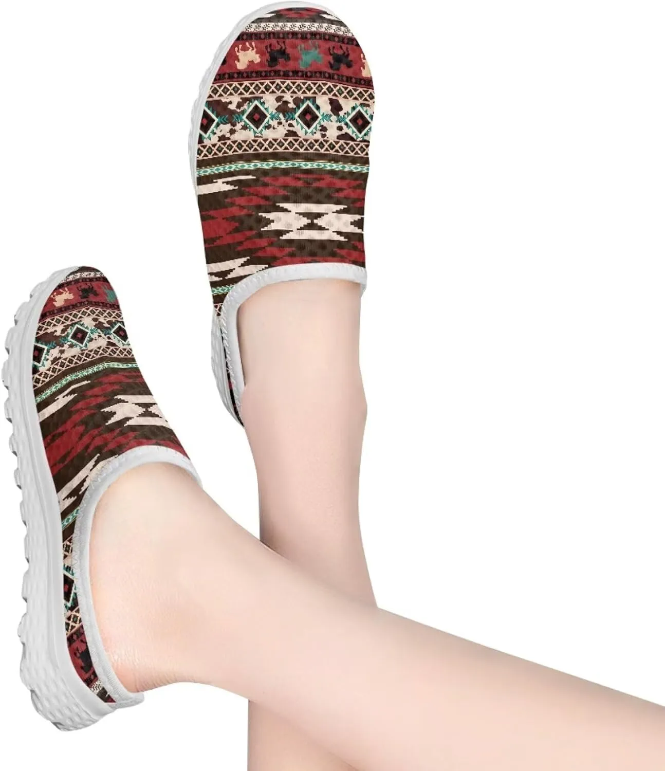 Howilath Mule Tennis Shoes for Women Slip on Flat Mules Comfortable Backless Shoes Low-Top Mesh Walking Sneakers for Ladies