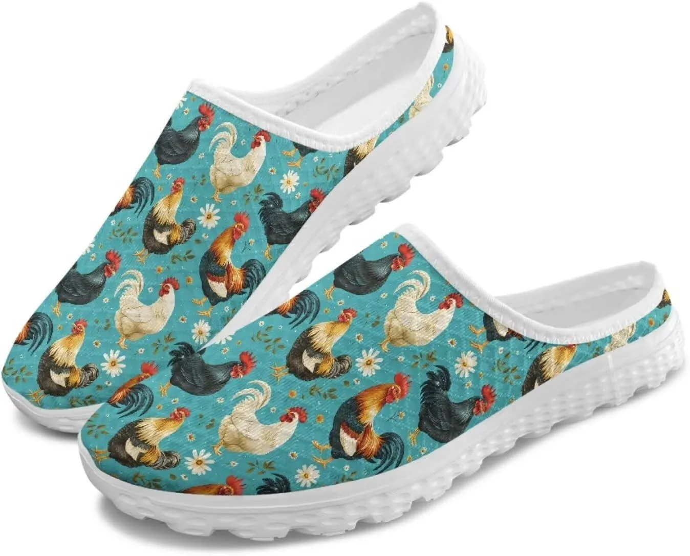 Howilath Women's Mule Shoes Casual Slip on Half Shoes with Arch Support Breathable Walking Mules Sneakers Sandals US Size 6-13.5