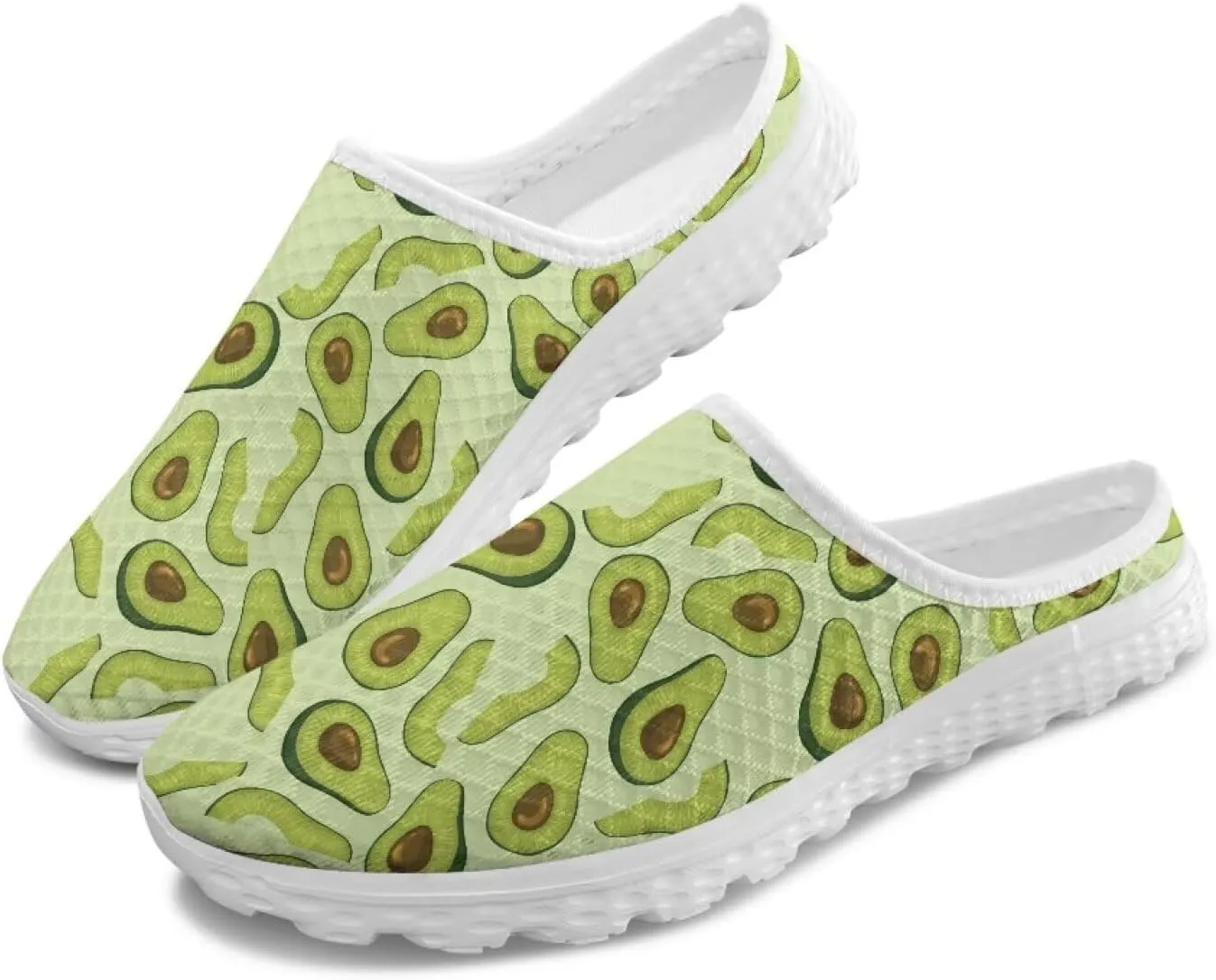 Howilath Women's Slip On Mules Shoes Closed Toe Sandals Backless Low Wedge Slides Clogs Breathable Walking Shoes US Size 6-13.5