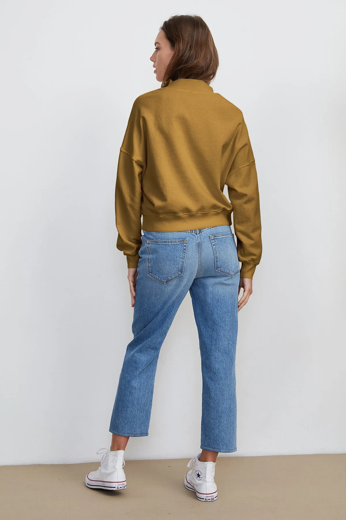 NILLY MOCK NECK ZIP SWEATSHIRT