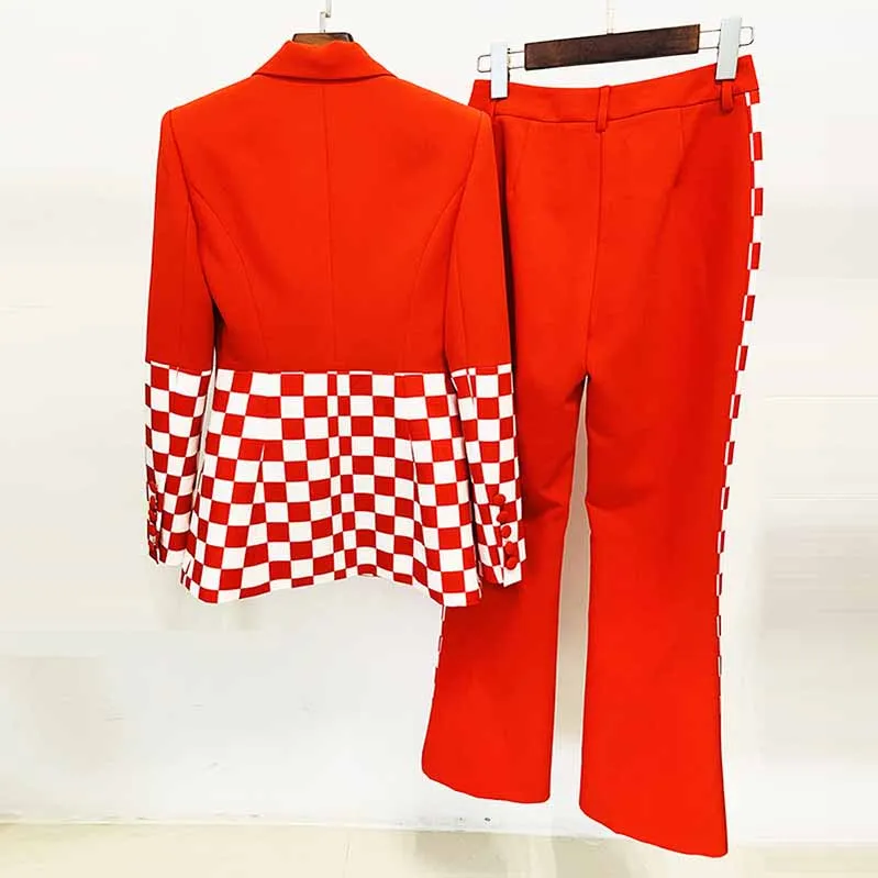 Women Pantsuits Wedding Tuxedos Party Suit   Flare Trousers Suit Two Piece Red Pantsuits