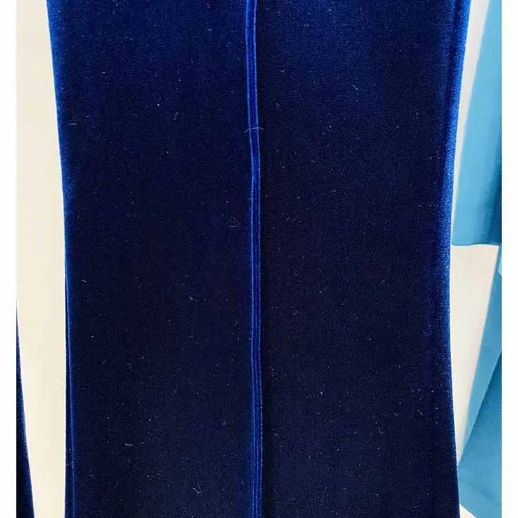 Women Velvet Blazer   Flare Trousers Suit Two Piece Pantsuits