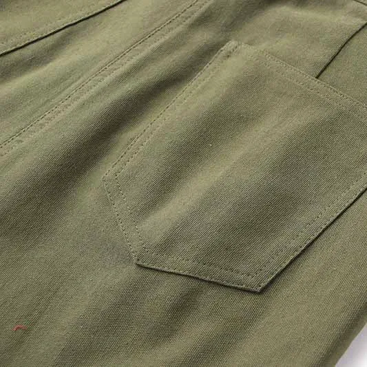 Women's Army Green Pantsuit  High Waisted Two Piece Pants Set Suits With Belt